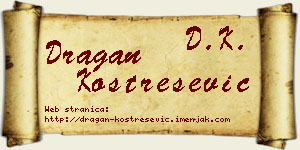 Dragan Kostrešević vizit kartica